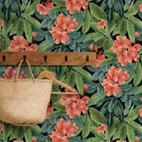 802971WR Darwin Floral peel and stick wallpaper decor from Tommy Bahama