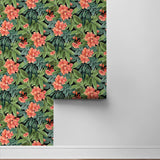 802971WR Darwin Floral peel and stick wallpaper roll from Tommy Bahama