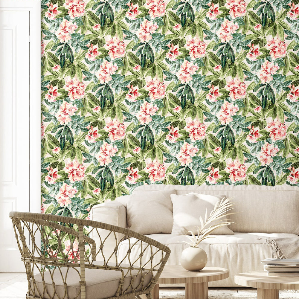 
                  
                    802972WR Darwin Floral peel and stick wallpaper living room from Tommy Bahama
                  
                