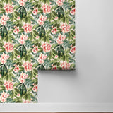 802972WR Darwin Floral peel and stick wallpaper roll from Tommy Bahama
