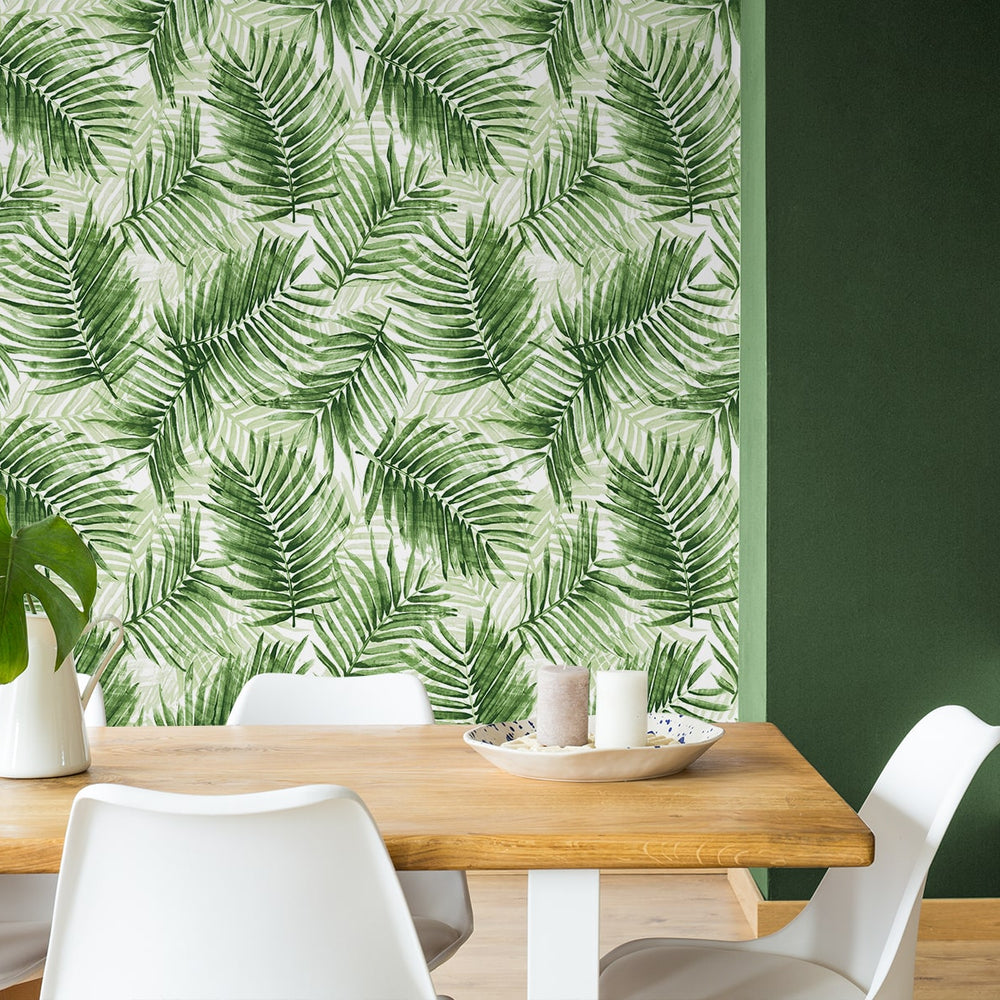 
                  
                    802980WR palm leaf peel and stick wallpaper dining room from Tommy Bahama
                  
                
