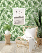802980WR palm leaf peel and stick wallpaper decor from Tommy Bahama