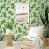 802980WR palm leaf peel and stick wallpaper decor from Tommy Bahama