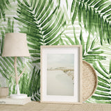 802980WR palm leaf peel and stick wallpaper accent from Tommy Bahama