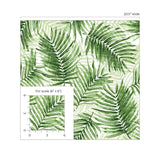 802980WR palm leaf peel and stick wallpaper scale from Tommy Bahama