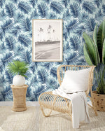 802981WR palm leaf peel and stick wallpaper decor from Tommy Bahama