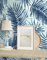 802981WR palm leaf peel and stick wallpaper accent from Tommy Bahama