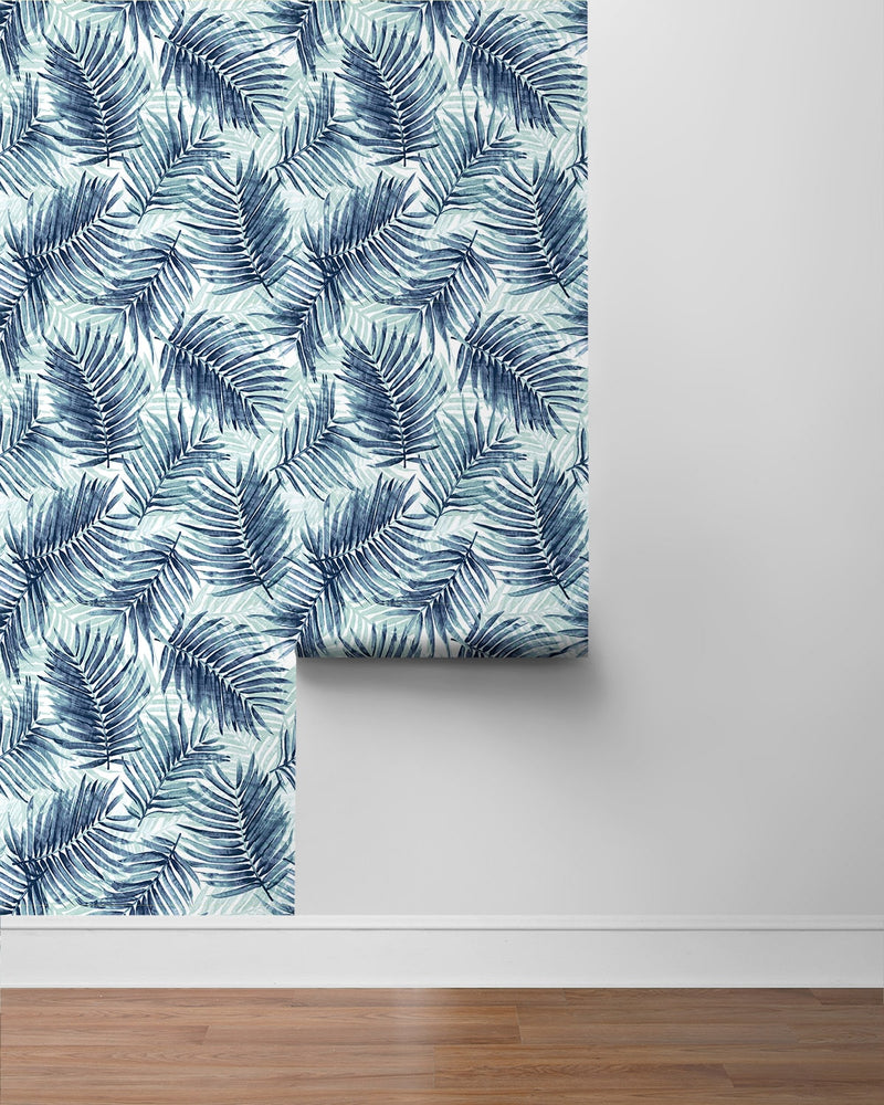 802981WR palm leaf peel and stick wallpaper roll from Tommy Bahama