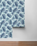 802981WR palm leaf peel and stick wallpaper roll from Tommy Bahama