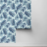 802981WR palm leaf peel and stick wallpaper roll from Tommy Bahama