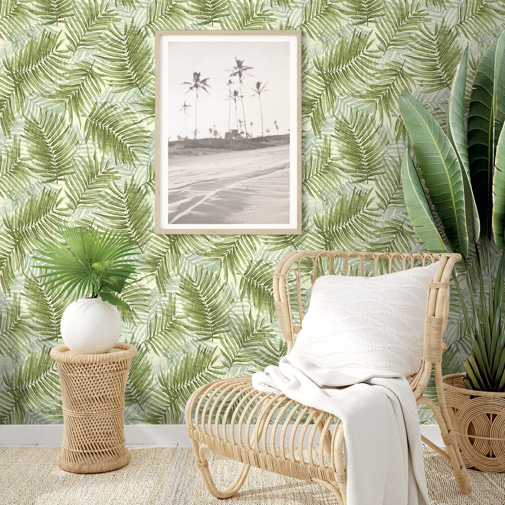 
                  
                    802982WR palm leaf peel and stick wallpaper decor from Tommy Bahama
                  
                