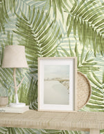 802982WR palm leaf peel and stick wallpaper accent from Tommy Bahama