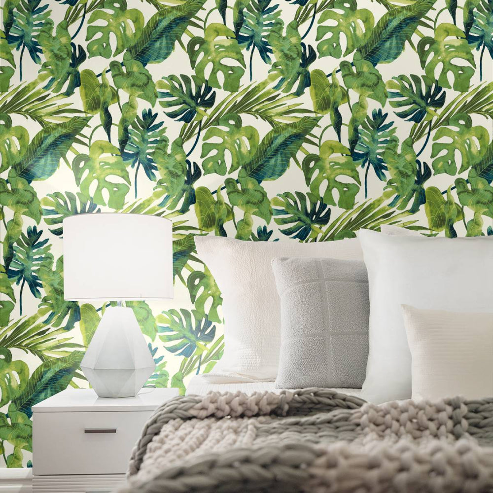 
                  
                    802990WR leaf peel and stick wallpaper bedroom from Tommy Bahama
                  
                