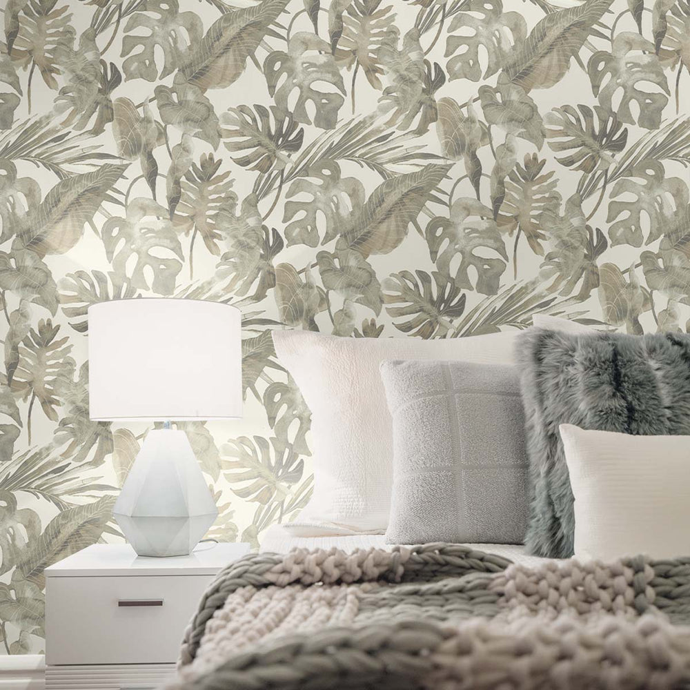 
                  
                    802991WR leaf peel and stick wallpaper bedroom from Tommy Bahama
                  
                