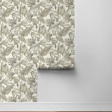802991WR leaf peel and stick wallpaper roll from Tommy Bahama