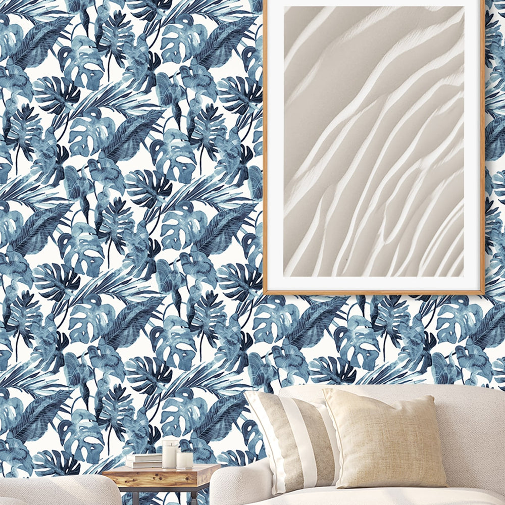 
                  
                    802992WR leaf peel and stick wallpaper living room from Tommy Bahama
                  
                