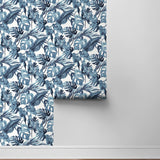 802992WR leaf peel and stick wallpaper roll from Tommy Bahama