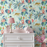 803010WR Heavenly Kingdom jungle peel and stick wallpaper nursery from Tommy Bahama Home