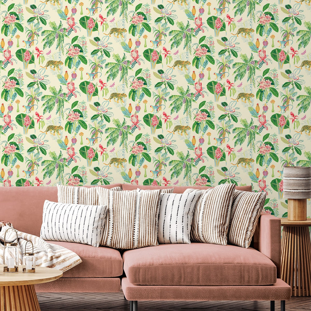 
                  
                    803011WR Heavenly Kingdom jungle peel and stick wallpaper living room from Tommy Bahama Home
                  
                
