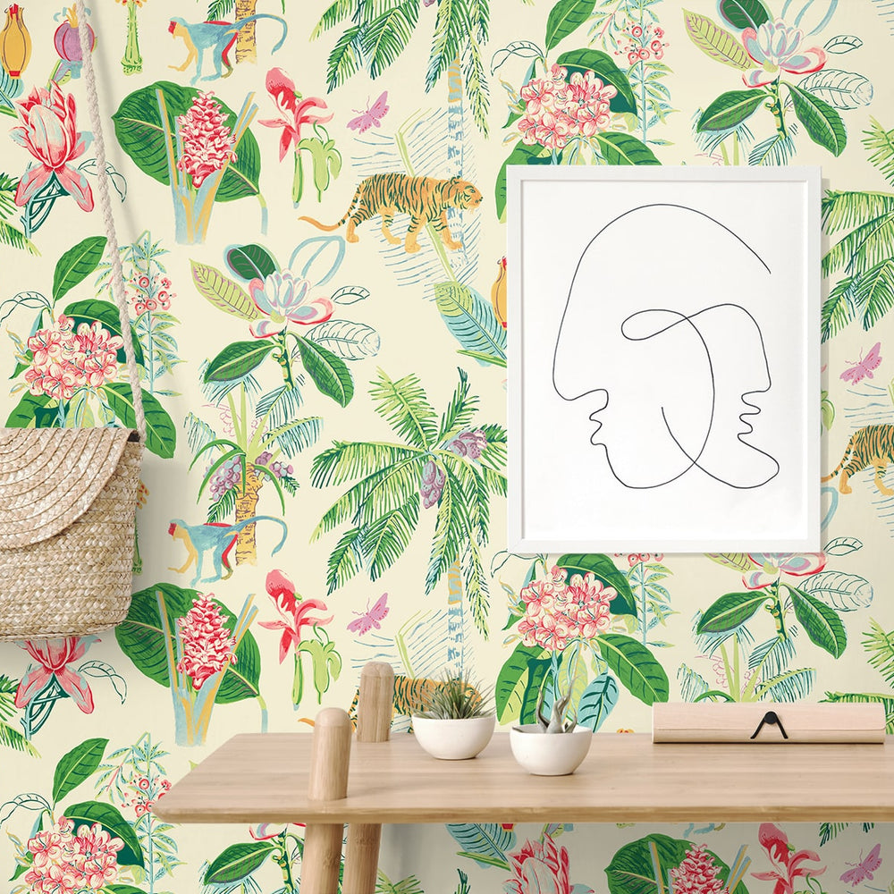 
                  
                    803011WR Heavenly Kingdom jungle peel and stick wallpaper decor from Tommy Bahama Home
                  
                