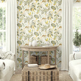 803012WR Heavenly Kingdom jungle peel and stick wallpaper living room from Tommy Bahama Home