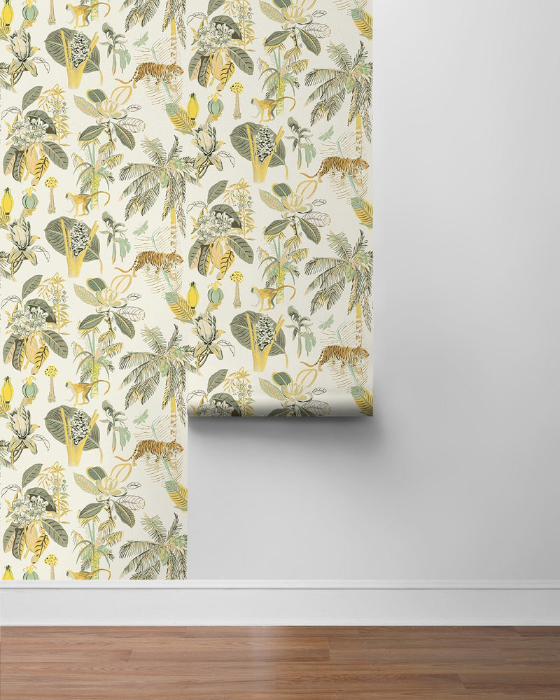 803012WR Heavenly Kingdom jungle peel and stick wallpaper roll from Tommy Bahama Home