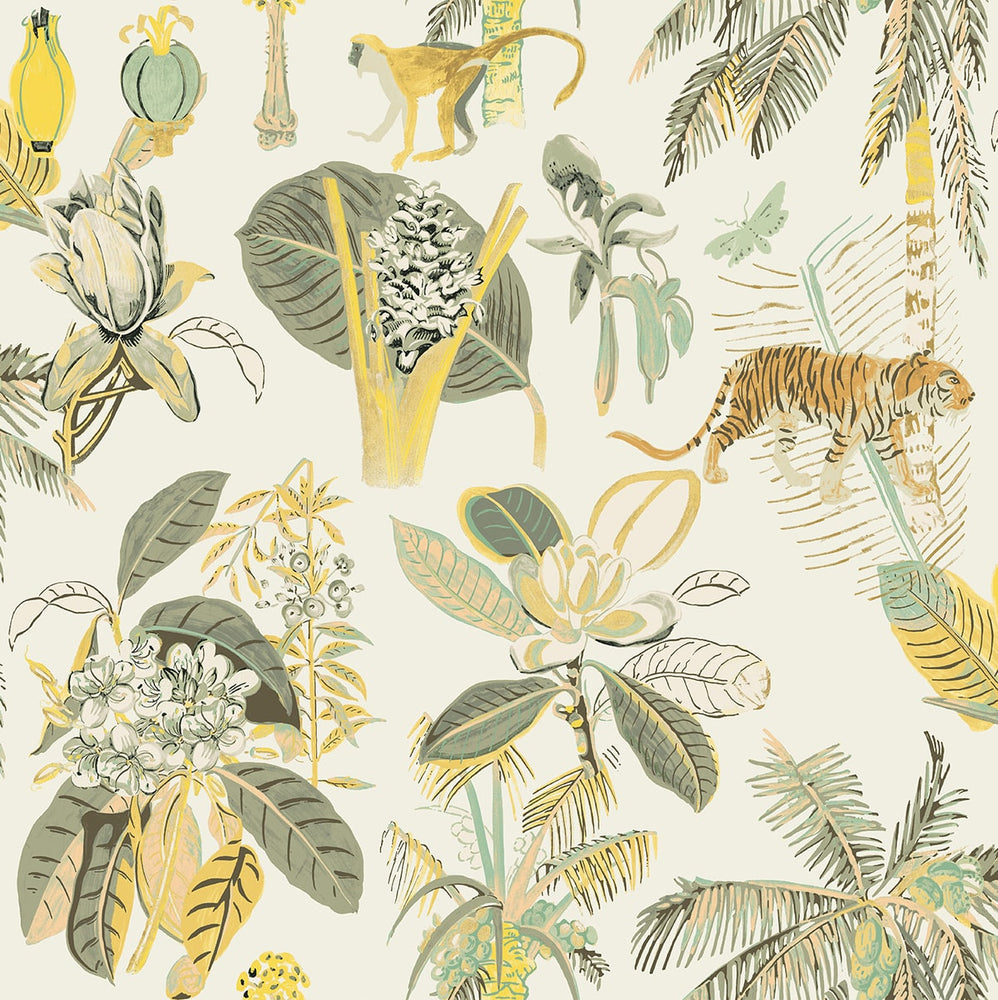 803012WR Heavenly Kingdom jungle peel and stick wallpaper from Tommy Bahama Home
