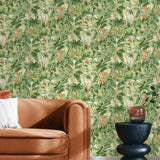 803020WR Nature Lover tropical peel and stick wallpaper living room from Tommy Bahama Home