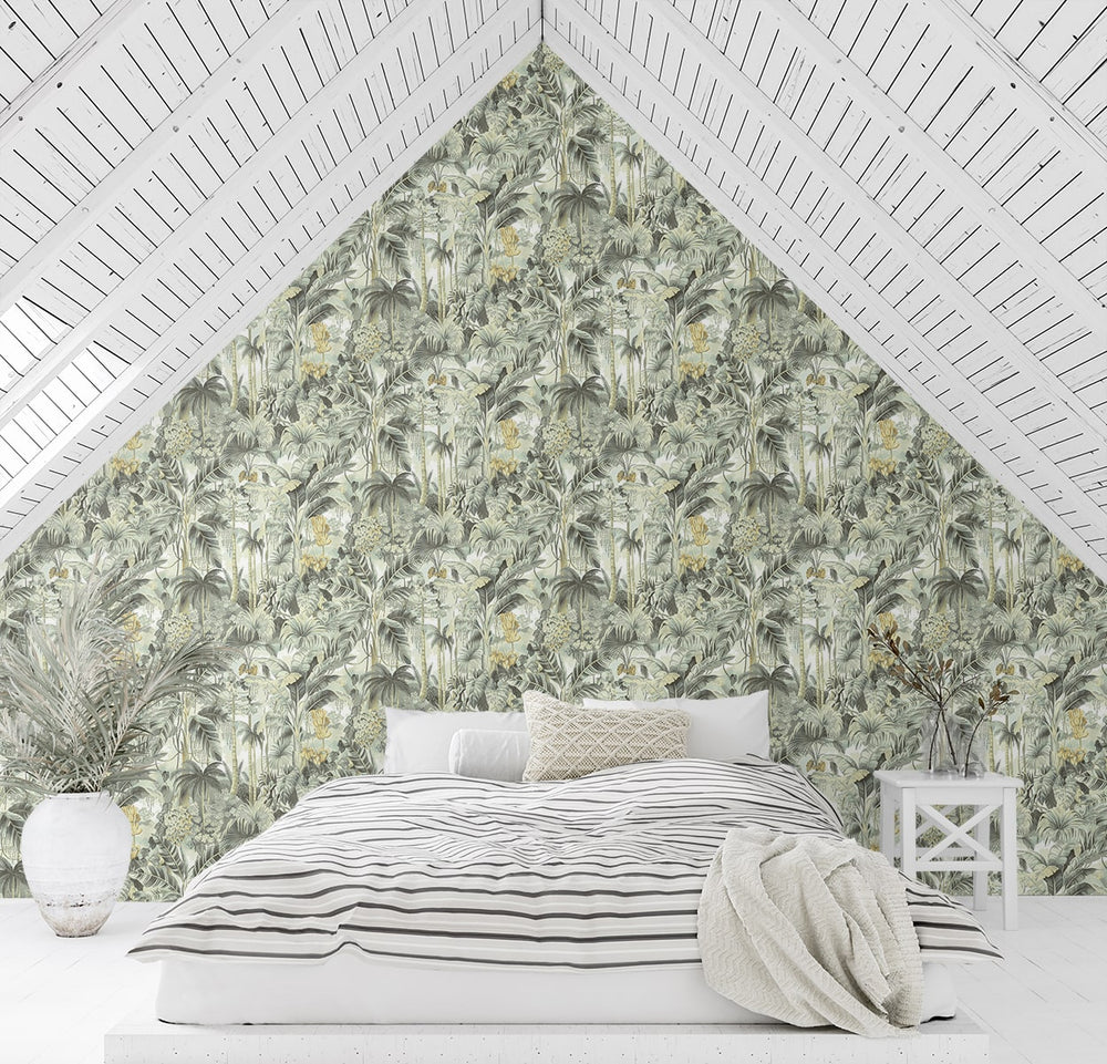 803021WR Nature Lover tropical peel and stick wallpaper bedroom from Tommy Bahama Home