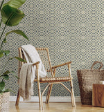 803030WR rope peel and stick wallpaper living room from Tommy Bahama