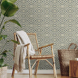 803030WR rope peel and stick wallpaper living room from Tommy Bahama
