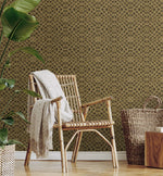 803031WR rope peel and stick wallpaper living room from Tommy Bahama