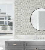 803032WR rope peel and stick wallpaper bathroom from Tommy Bahama