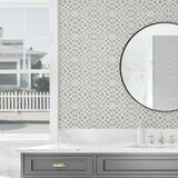 803032WR rope peel and stick wallpaper bathroom from Tommy Bahama