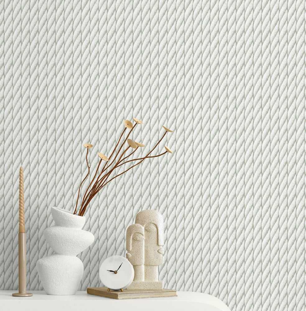 803040WR rope peel and stick wallpaper decor from Tommy Bahama