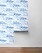 803050WR cloud peel and stick wallpaper roll from Tommy Bahama