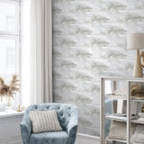 803051WR cloud peel and stick wallpaper living room from Tommy Bahama