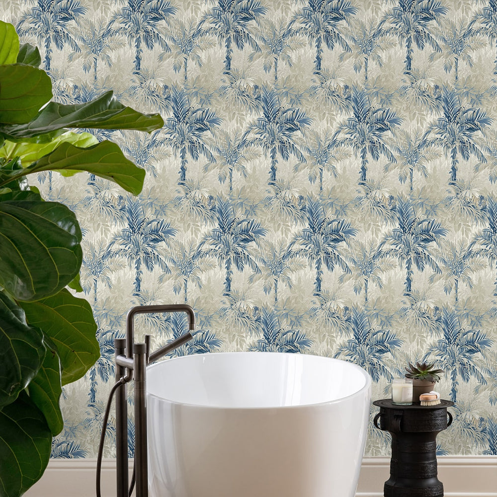 
                  
                    880020WR Cat Island botanical peel and stick wallpaper bathroom from Tommy Bahama Home
                  
                