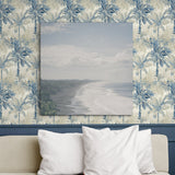 880020WR Cat Island botanical peel and stick wallpaper bedroom from Tommy Bahama Home