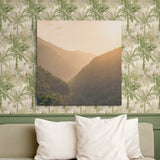 880021WR Cat Island botanical peel and stick wallpaper bedroom from Tommy Bahama Home