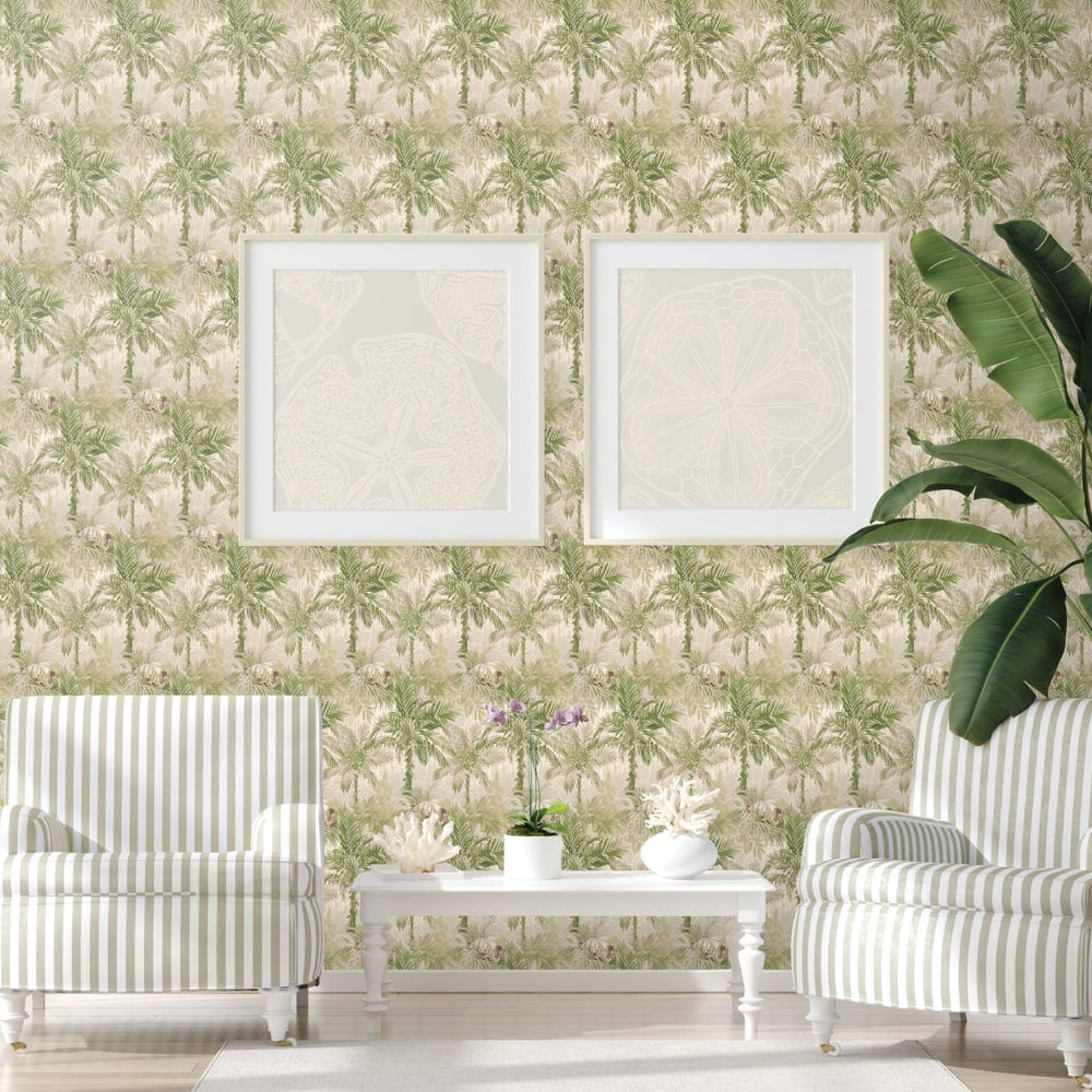 
                  
                    880021WR Cat Island botanical peel and stick wallpaper living room from Tommy Bahama Home
                  
                