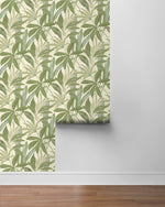 880030WR buena vista leaf peel and stick wallpaper roll from Tommy Bahama Home