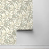 880032WR buena vista leaf peel and stick wallpaper roll from Tommy Bahama Home