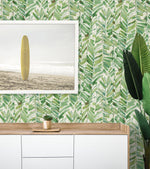 880040WR botanical leaf peel and stick wallpaper decor Chillin Out from Tommy Bahama Home