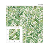 880040WR botanical leaf peel and stick wallpaper scale Chillin Out from Tommy Bahama Home