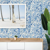 880041WR botanical leaf peel and stick wallpaper decor Chillin Out from Tommy Bahama Home