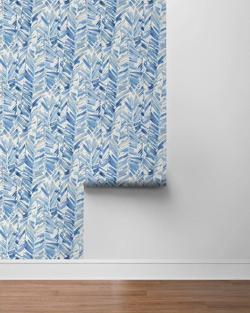 880041WR botanical leaf peel and stick wallpaper roll Chillin Out from Tommy Bahama Home