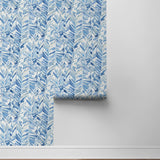 880041WR botanical leaf peel and stick wallpaper roll Chillin Out from Tommy Bahama Home