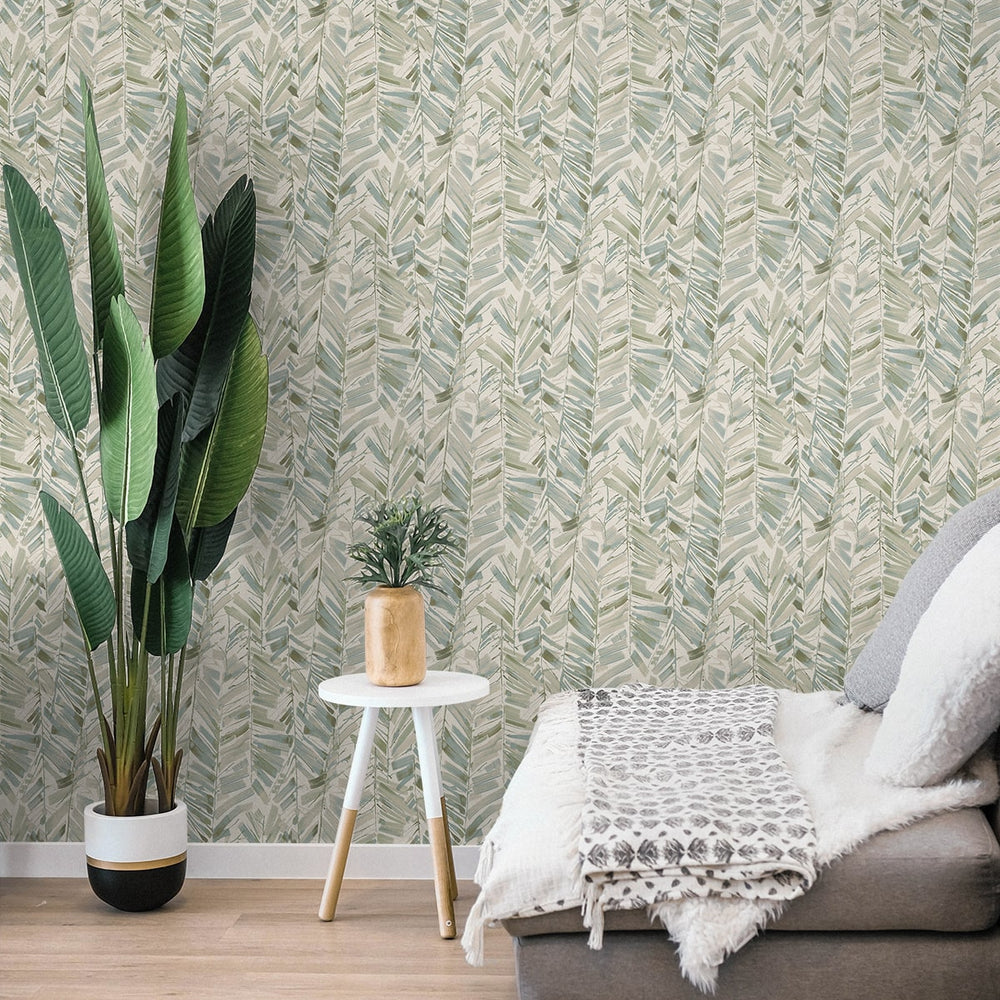 
                  
                    880042WR botanical leaf peel and stick wallpaper living room Chillin Out from Tommy Bahama Home
                  
                