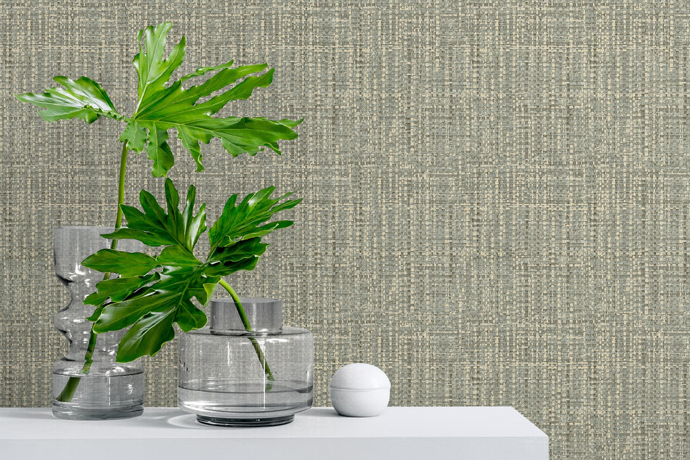 880071WR Exuma faux weave peel and stick wallpaper decor from Tommy Bahama Home